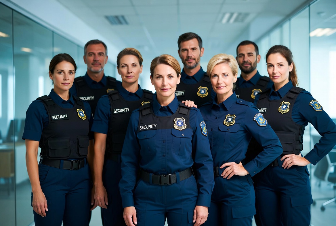 Professional security guard team
