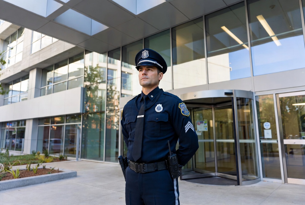 Security guard professional at post